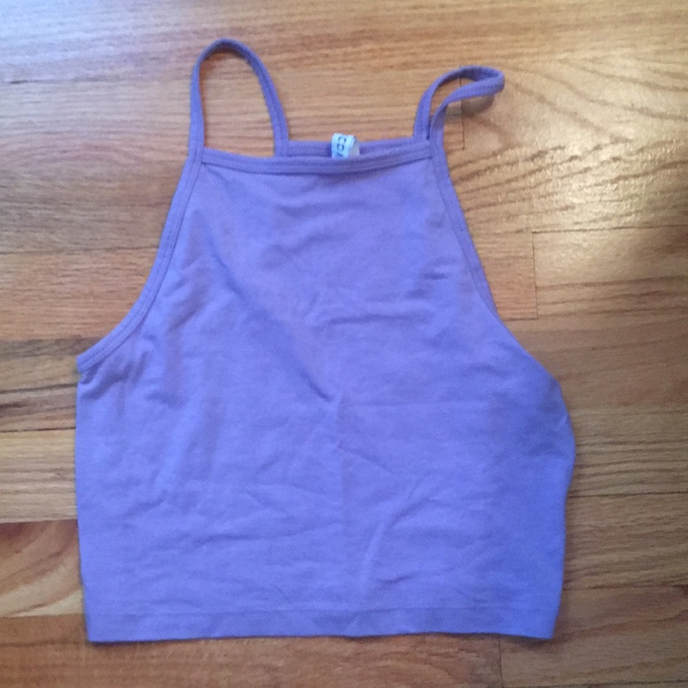 Purple crop tank top